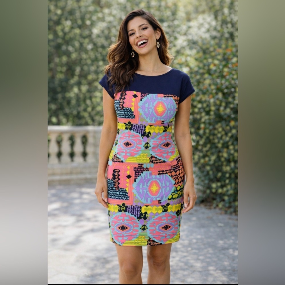 Anthropologie Tracy Negoshian Summer Stretch Dress S Small Washable NWT